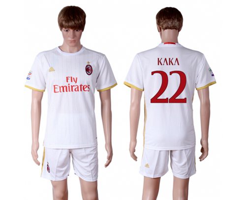 AC Milan #22 Kaka Away Soccer Club Jersey AC Milan #22 Kaka Away Soccer Club Jersey