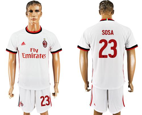 AC Milan #23 Sosa Away Soccer Club Jersey AC Milan #23 Sosa Away Soccer Club Jersey