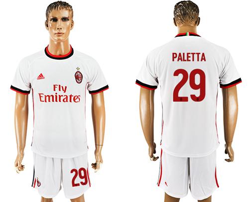 AC Milan #29 Paletta Away Soccer Club Jersey AC Milan #29 Paletta Away Soccer Club Jersey