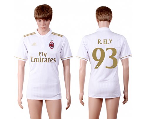 AC Milan #93 R.Ely Away Soccer Club Jersey AC Milan #93 R.Ely Away Soccer Club Jersey
