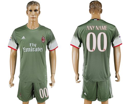 AC Milan Personalized Sec Away Soccer Club Jersey AC Milan Personalized Sec Away Soccer Club Jersey