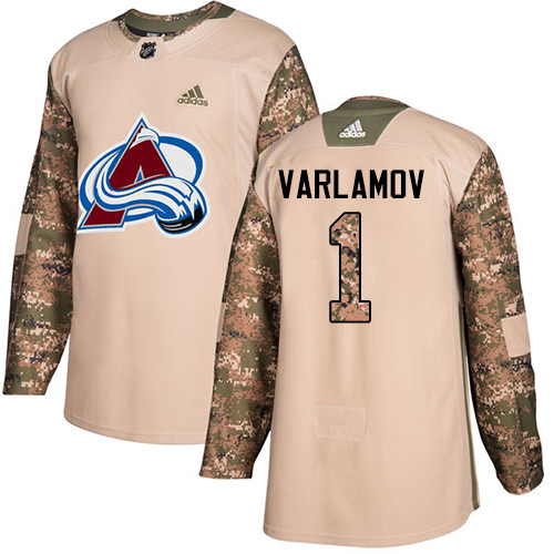 Adidas Avalanche #1 Semyon Varlamov Camo Authentic 2017 Veterans Day Stitched NHL Jersey Adidas Avalanche #1 Semyon Varlamov Camo Authentic 2017 Veterans Day Stitched NHL Jersey