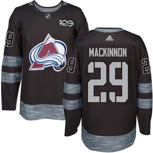 Adidas Avalanche #29 Nathan MacKinnon Black 1917-2017 100th Anniversary Stitched NHL Jersey Adidas Avalanche #29 Nathan MacKinnon Black 1917-2017 100th Anniversary Stitched NHL Jersey