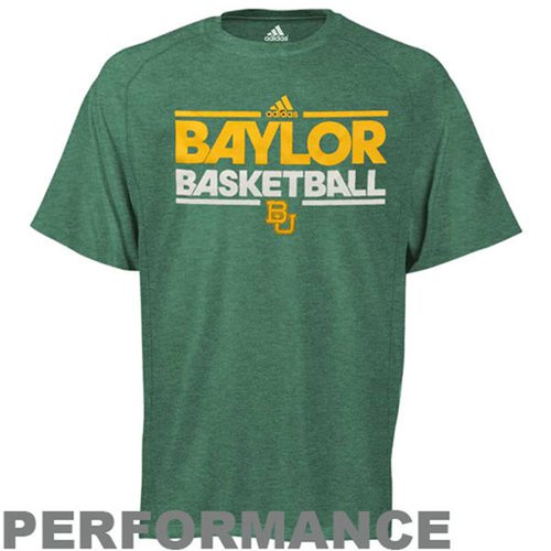 Adidas Baylor Bears On-Court Practice Performance T-Shirt Green