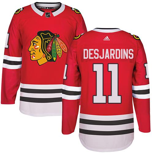 Adidas Blackhawks #11 Andrew Desjardins Red Home Authentic Stitched NHL Jersey Adidas Blackhawks #11 Andrew Desjardins Red Home Authentic Stitched NHL Jersey