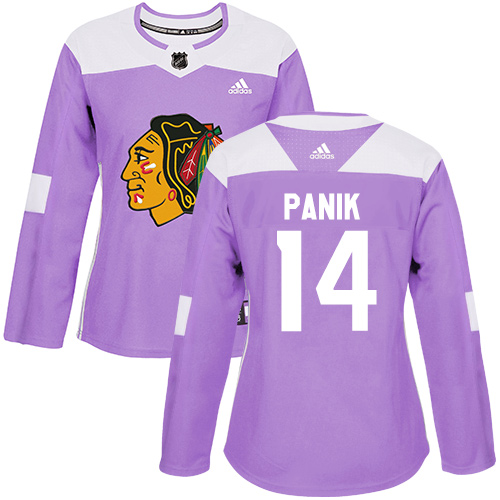 Adidas Blackhawks #14 Richard Panik Purple Authentic Fights Cancer Women's Stitched NHL Jersey Adidas Blackhawks #14 Richard Panik Purple Authentic Fights Cancer Women's Stitched NHL Jersey