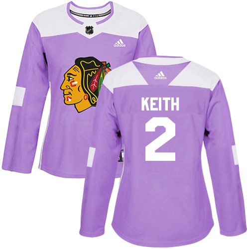 Adidas Blackhawks #2 Duncan Keith Purple Authentic Fights Cancer Women's Stitched NHL Jersey Adidas Blackhawks #2 Duncan Keith Purple Authentic Fights Cancer Women's Stitched NHL Jersey