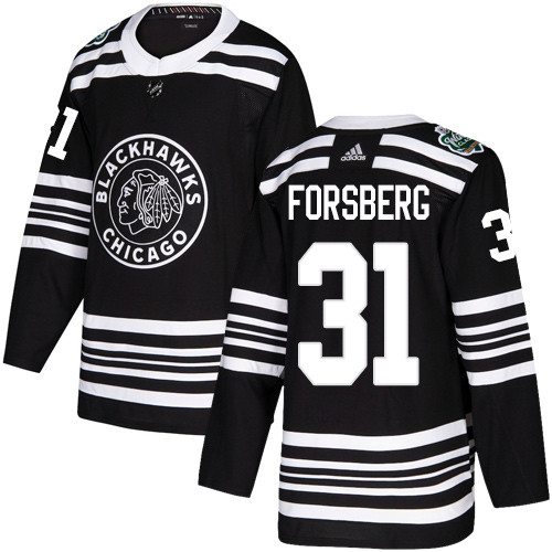 Adidas Blackhawks #31 Anton Forsberg Black Authentic 2019 Winter Classic Stitched NHL Jersey Adidas Blackhawks #31 Anton Forsberg Black Authentic 2019 Winter Classic Stitched NHL Jersey