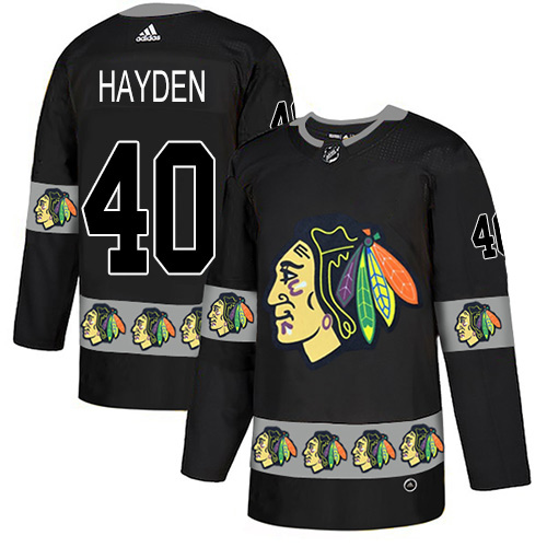Adidas Blackhawks #40 John Hayden Black Authentic Team Logo Fashion Stitched NHL Jersey Adidas Blackhawks #40 John Hayden Black Authentic Team Logo Fashion Stitched NHL Jersey