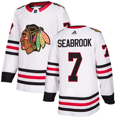 Adidas Blackhawks #7 Brent Seabrook White Road Authentic Stitched NHL Jersey Adidas Blackhawks #7 Brent Seabrook White Road Authentic Stitched NHL Jersey