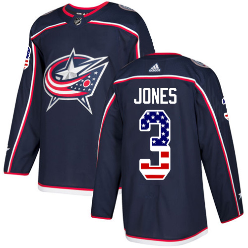 Adidas Blue Jackets #3 Seth Jones Navy Blue Home Authentic USA Flag Stitched Youth NHL Jersey Adidas Blue Jackets #3 Seth Jones Navy Blue Home Authentic USA Flag Stitched Youth NHL Jersey