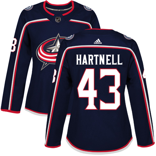Adidas Blue Jackets #43 Scott Hartnell Navy Blue Home Authentic Women's Stitched NHL Jersey Adidas Blue Jackets #43 Scott Hartnell Navy Blue Home Authentic Women's Stitched NHL Jersey