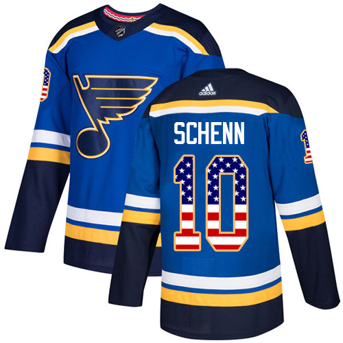 Adidas Blues #10 Brayden Schenn Blue Home Authentic USA Flag Stitched Youth NHL Jersey Adidas Blues #10 Brayden Schenn Blue Home Authentic USA Flag Stitched Youth NHL Jersey