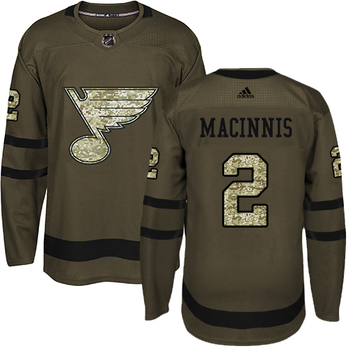 Adidas Blues #2 Al MacInnis Green Salute to Service Stitched NHL Jersey Adidas Blues #2 Al MacInnis Green Salute to Service Stitched NHL Jersey