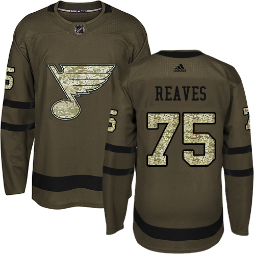 Adidas Blues #75 Ryan Reaves Green Salute to Service Stitched NHL Jersey Adidas Blues #75 Ryan Reaves Green Salute to Service Stitched NHL Jersey
