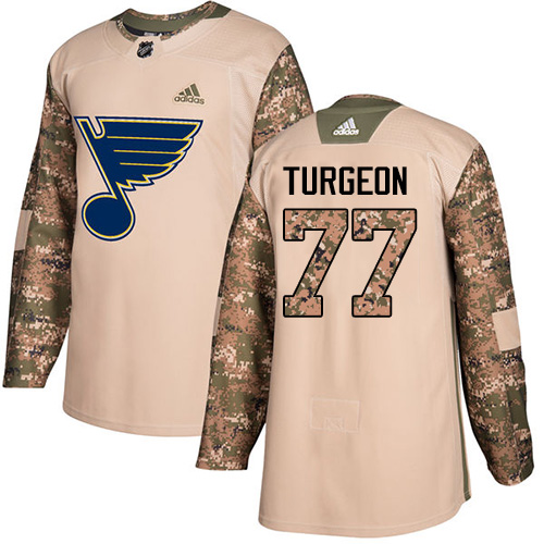 Adidas Blues #77 Pierre Turgeon Camo Authentic 2017 Veterans Day Stitched NHL Jersey Adidas Blues #77 Pierre Turgeon Camo Authentic 2017 Veterans Day Stitched NHL Jersey
