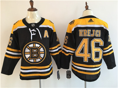 Adidas Boston Bruins #46 David Krejci Black Home  Authentic Stitched NHL Jersey