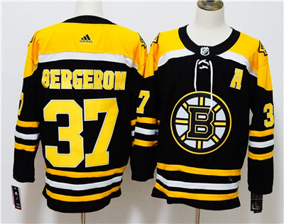 Adidas Bruins #37 Patrice Bergeron Black   Stitched NHL Jersey