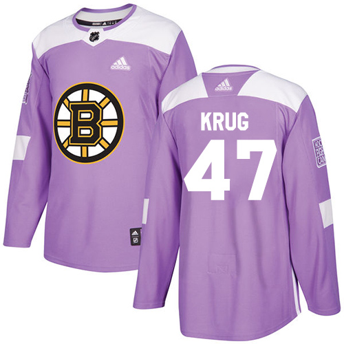 Adidas Bruins #47 Torey Krug Purple Authentic Fights Cancer Stitched NHL Jersey Adidas Bruins #47 Torey Krug Purple Authentic Fights Cancer Stitched NHL Jersey