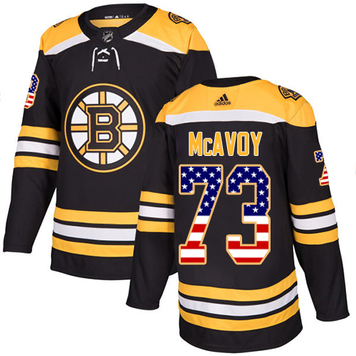 Adidas Bruins #73 Charlie McAvoy Black Home Authentic USA Flag Youth Stitched NHL Jersey Adidas Bruins #73 Charlie McAvoy Black Home Authentic USA Flag Youth Stitched NHL Jersey