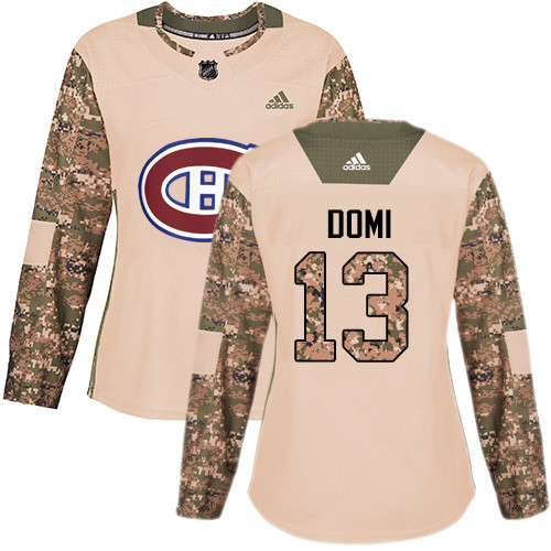 Adidas Canadiens #13 Max Domi Camo Authentic 2017 Veterans Day