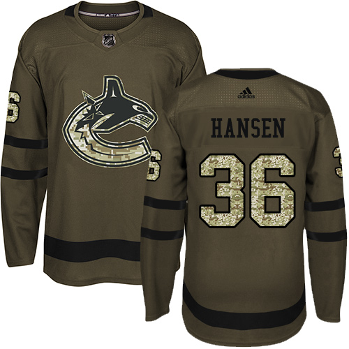Adidas Canucks #36 Jannik Hansen Green Salute to Service Stitched NHL Jersey Adidas Canucks #36 Jannik Hansen Green Salute to Service Stitched NHL Jersey