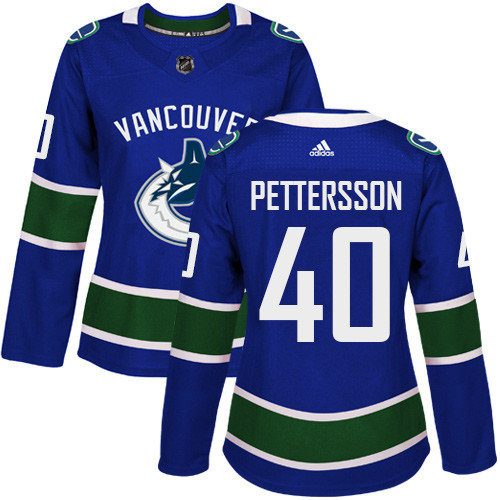 Adidas Canucks #40 Elias Pettersson Blue Home Authentic  0