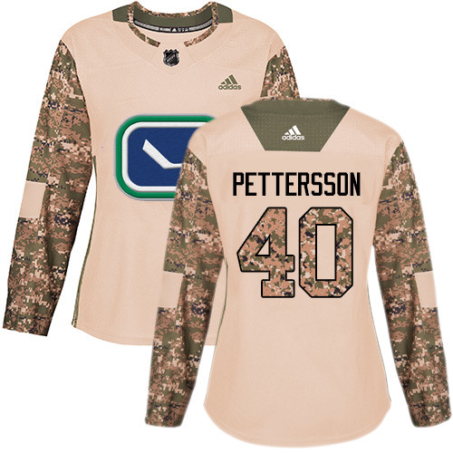 Adidas Canucks #40 Elias Pettersson Camo Authentic 2017
