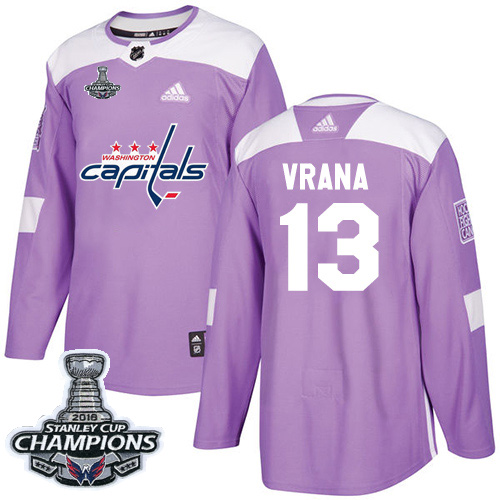 Adidas Capitals #13 Jakub Vrana Purple Authentic Fights Cancer Stanley Cup Final Champions Stitched NHL Jersey Adidas Capitals #13 Jakub Vrana Purple Authentic Fights Cancer Stanley Cup Final Champions Stitched NHL Jersey