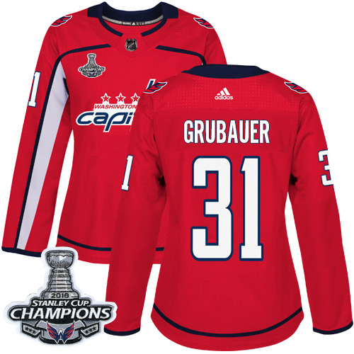 Adidas Capitals #31 Philipp Grubauer Red Home Authentic Stanley Cup Final Champions Women's Stitched NHL Jersey Adidas Capitals #31 Philipp Grubauer Red Home Authentic Stanley Cup Final Champions Women's Stitched NHL Jersey