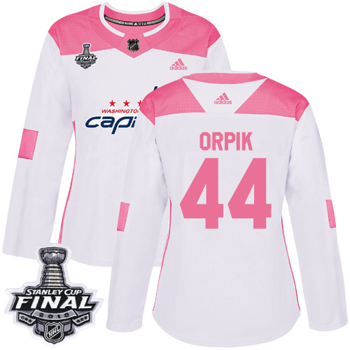 Adidas Capitals #44 Brooks Orpik White Pink Authentic Fashion 2018 Stanley Cup Final Women's Stitched NHL Jersey Adidas Capitals #44 Brooks Orpik White Pink Authentic Fashion 2018 Stanley Cup Final Women's Stitched NHL Jersey