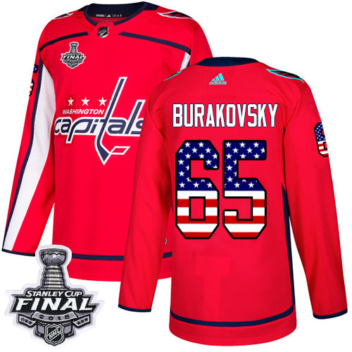 Adidas Capitals #65 Andre Burakovsky Red Home Authentic USA Flag 2018 Stanley Cup Final Stitched NHL Jersey Adidas Capitals #65 Andre Burakovsky Red Home Authentic USA Flag 2018 Stanley Cup Final Stitched NHL Jersey