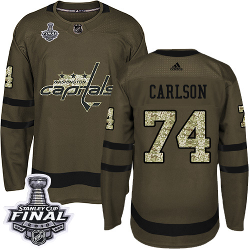 Adidas Capitals #74 John Carlson Green Salute to Service 2018 Stanley Cup Final Stitched Youth NHL Jersey Adidas Capitals #74 John Carlson Green Salute to Service 2018 Stanley Cup Final Stitched Youth NHL Jersey