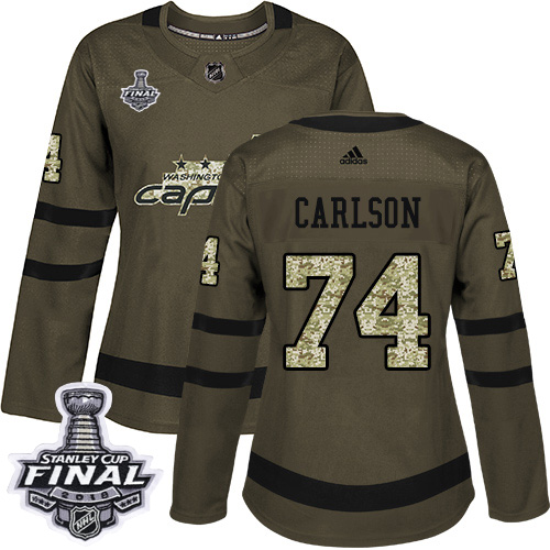 Adidas Capitals #74 John Carlson Green Salute to Service 2018 Stanley Cup Final Women's Stitched NHL Jersey Adidas Capitals #74 John Carlson Green Salute to Service 2018 Stanley Cup Final Women's Stitched NHL Jersey