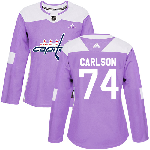 Adidas Capitals #74 John Carlson Purple Authentic Fights Cancer Women's Stitched NHL Jersey Adidas Capitals #74 John Carlson Purple Authentic Fights Cancer Women's Stitched NHL Jersey