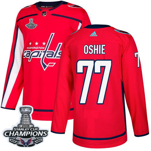 Adidas Capitals #77 T. J. Oshie Red Home Authentic Stanley Cup Final Champions Stitched Youth NHL Jersey Adidas Capitals #77 T. J. Oshie Red Home Authentic Stanley Cup Final Champions Stitched Youth NHL Jersey