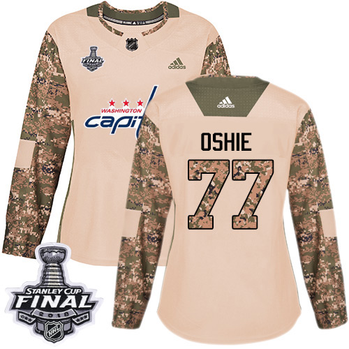 Adidas Capitals #77 T.J. Oshie Camo Authentic 2017 Veterans Day 2018 Stanley Cup Final Women's Stitched NHL Jersey Adidas Capitals #77 T.J. Oshie Camo Authentic 2017 Veterans Day 2018 Stanley Cup Final Women's Stitched NHL Jersey