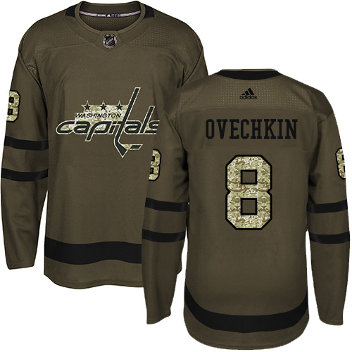 Adidas Capitals #8 Alex Ovechkin Green Salute to Service Stitched Youth NHL Jersey Adidas Capitals #8 Alex Ovechkin Green Salute to Service Stitched Youth NHL Jersey