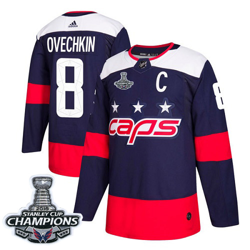 Adidas Capitals #8 Alex Ovechkin Navy Authentic 2018 Stadium Series Stanley Cup Final Champions Stitched Youth NHL Jersey Adidas Capitals #8 Alex Ovechkin Navy Authentic 2018 Stadium Series Stanley Cup Final Champions Stitched Youth NHL Jersey