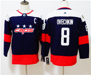 Adidas Capitals #8 Alexander Ovechkin Navy Women 2018 NHL Stadium Series Jersey