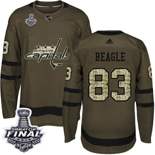 Adidas Capitals #83 Jay Beagle Green Salute to Service 2018 Stanley Cup Final Stitched NHL Jersey Adidas Capitals #83 Jay Beagle Green Salute to Service 2018 Stanley Cup Final Stitched NHL Jersey