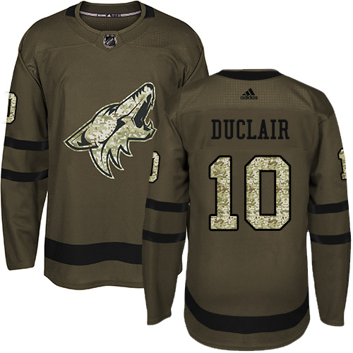 Adidas Coyotes #10 Anthony Duclair Green Salute to Service Stitched Youth NHL Jersey