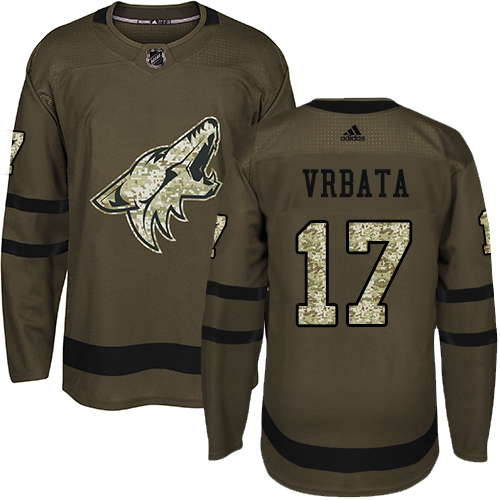 Adidas Coyotes #17 Radim Vrbata Green Salute to Service Stitched Youth NHL Jersey