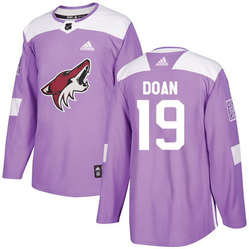 Adidas Coyotes #19 Shane Doan Purple Authentic Fights Cancer Stitched Youth NHL Jersey