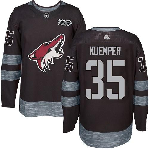 Adidas Coyotes #35 Darcy Kuemper Black 1917-2017 100th Anniversary Stitched NHL Jersey Adidas Coyotes #35 Darcy Kuemper Black 1917-2017 100th Anniversary Stitched NHL Jersey