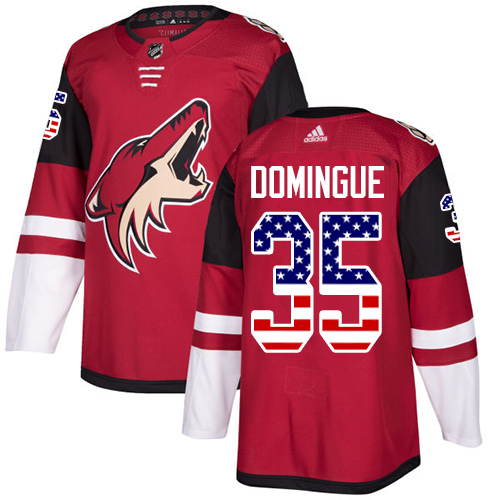 Adidas Coyotes #35 Louis Domingue Maroon Home Authentic USA Flag Stitched NHL Jersey Adidas Coyotes #35 Louis Domingue Maroon Home Authentic USA Flag Stitched NHL Jersey