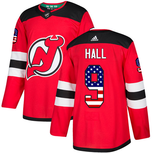 Adidas Devils #9 Taylor Hall Red Home Authentic USA Flag Stitched Youth NHL Jersey Adidas Devils #9 Taylor Hall Red Home Authentic USA Flag Stitched Youth NHL Jersey