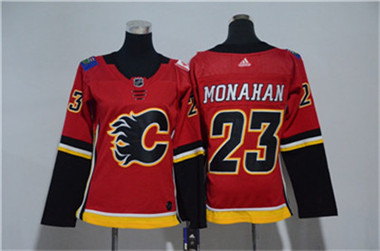 Adidas Flames #23 Sean Monahan Red Women Jersey