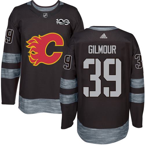 Adidas Flames #39 Doug Gilmour Black 1917-2017 100th Anniversary Stitched NHL Jersey Adidas Flames #39 Doug Gilmour Black 1917-2017 100th Anniversary Stitched NHL Jersey