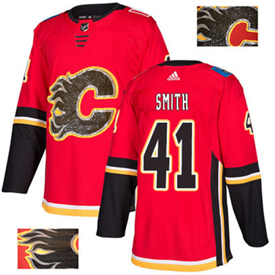 Adidas Flames #41 Mike Smith Red Home Authentic Fashion Gold Stitched NHL Jersey Adidas Flames #41 Mike Smith Red Home Authentic Fashion Gold Stitched NHL Jersey